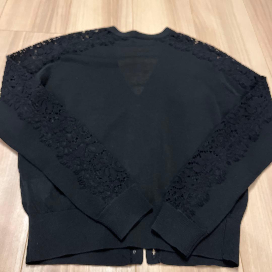 セオリーリュクス　黒レースカーディガン