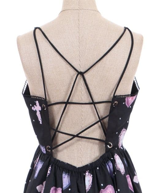 axes femme kawaii ロージークロスジャンスカ 黒