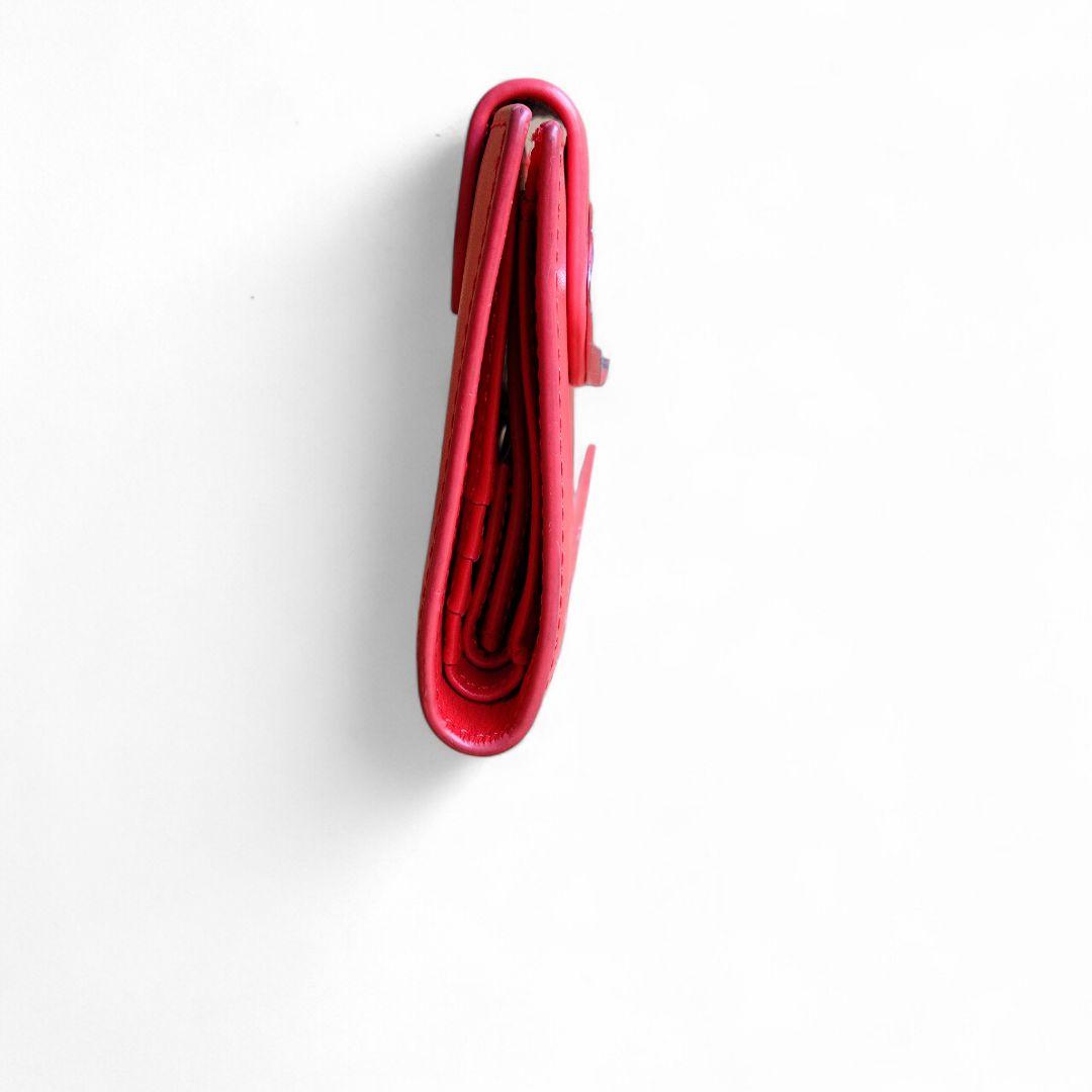 【極美品】ディーゼル 二つ折り財布 デカロゴ レッド ワンダーカミール