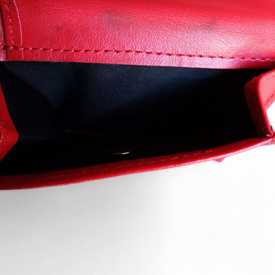 【極美品】ディーゼル 二つ折り財布 デカロゴ レッド ワンダーカミール