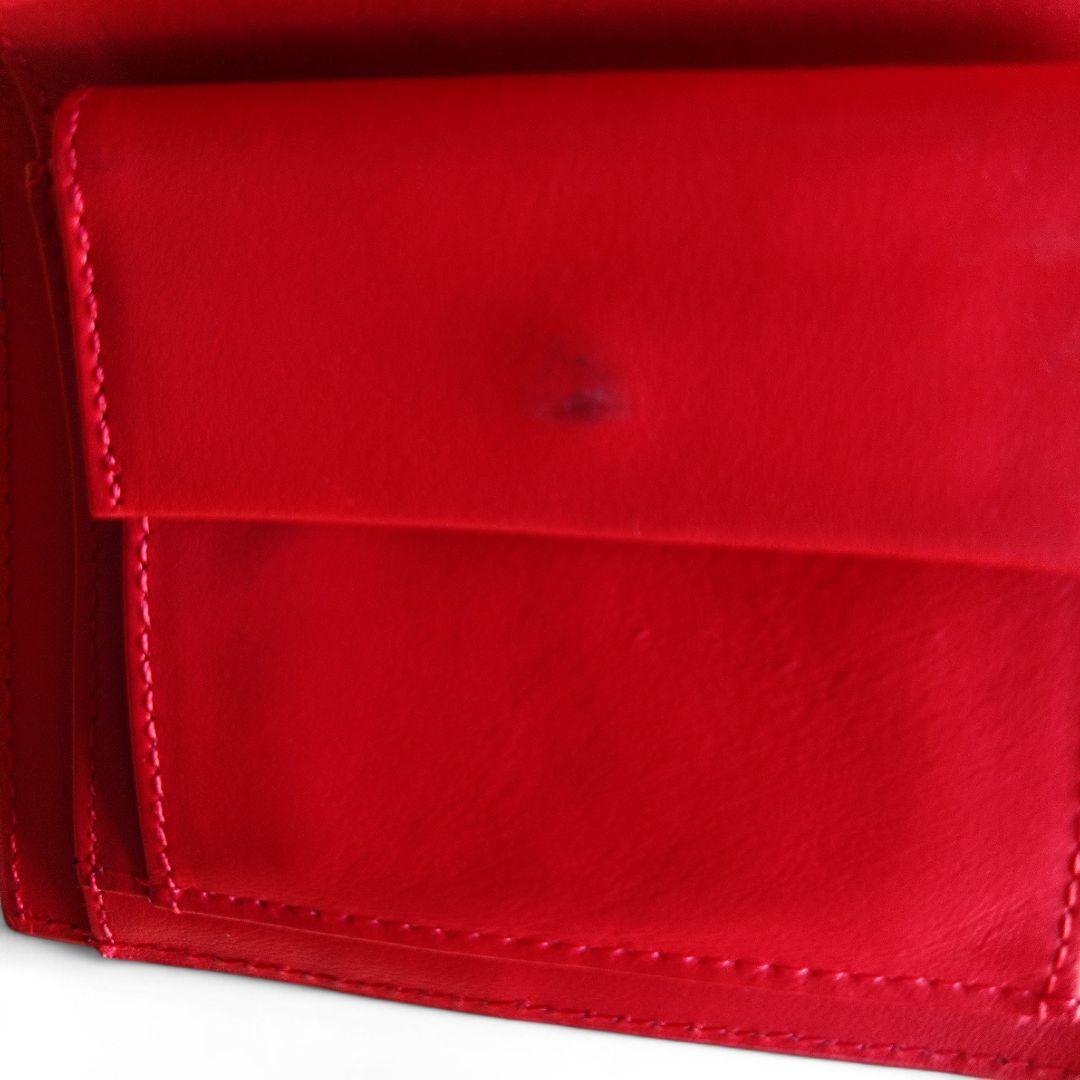 【極美品】ディーゼル 二つ折り財布 デカロゴ レッド ワンダーカミール